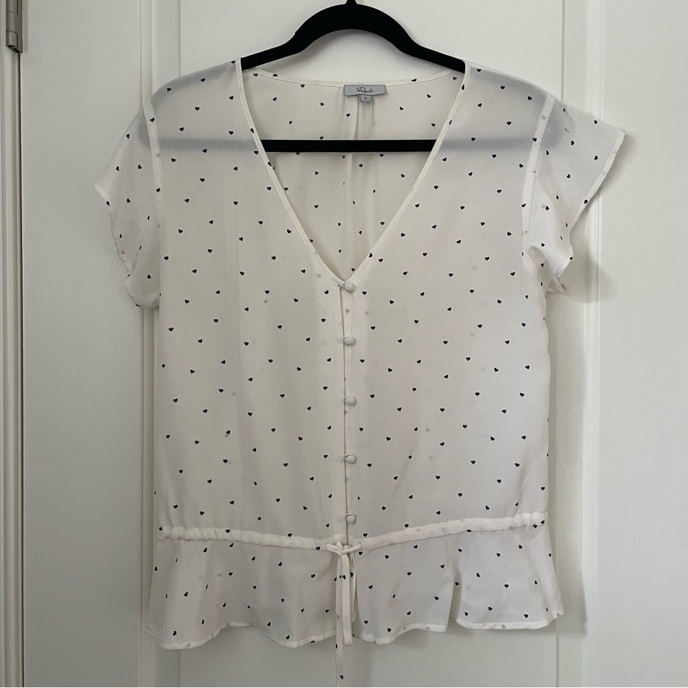 RAILS | Hearts Peplum Blouse
